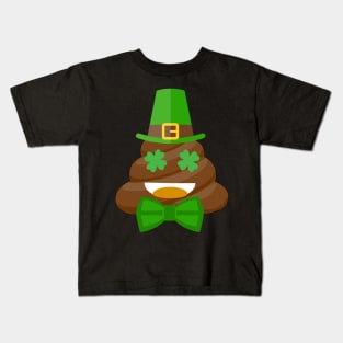 Smamrocks Funny St. Patrick'leprechaun poops Day Kids T-Shirt